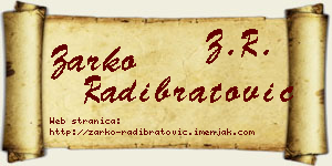 Žarko Radibratović vizit kartica